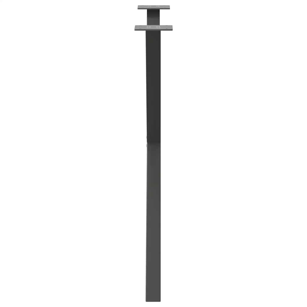 Pieds de table à manger en forme de X, 2 pièces, anthracite, 80 x (72-73) cm, acier