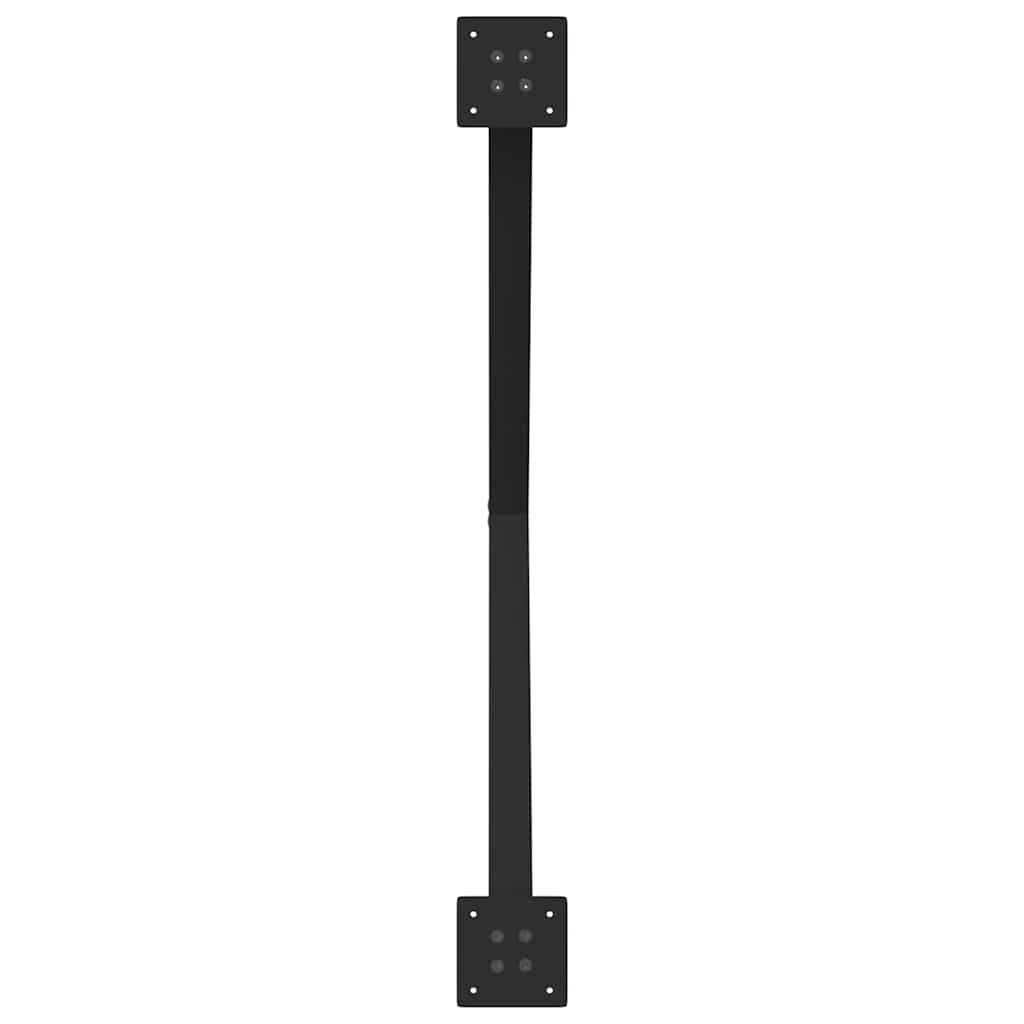Pieds de table à manger en forme de X, 2 pièces, noir, 90 x 72-73 cm, acier