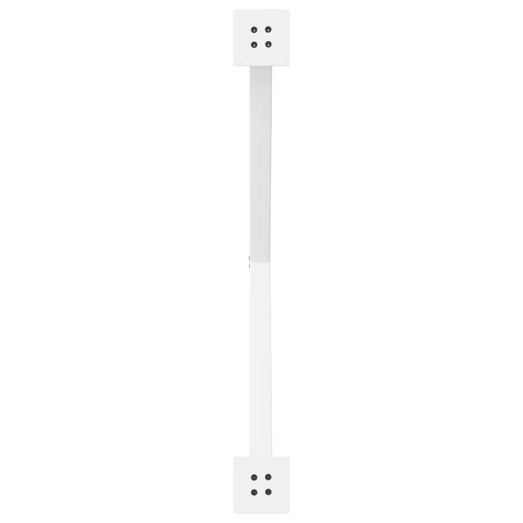 Pieds de table à manger en forme de X, 2 pièces, blanc, 90 x (72-73) cm, acier