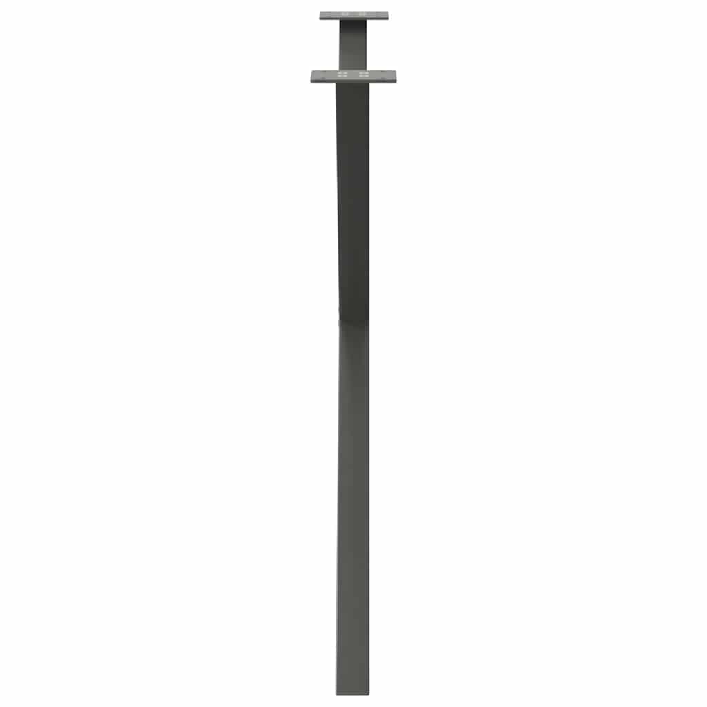 Pieds de table à manger en X, 2 pièces, anthracite, 90 x (72-73) cm, acier