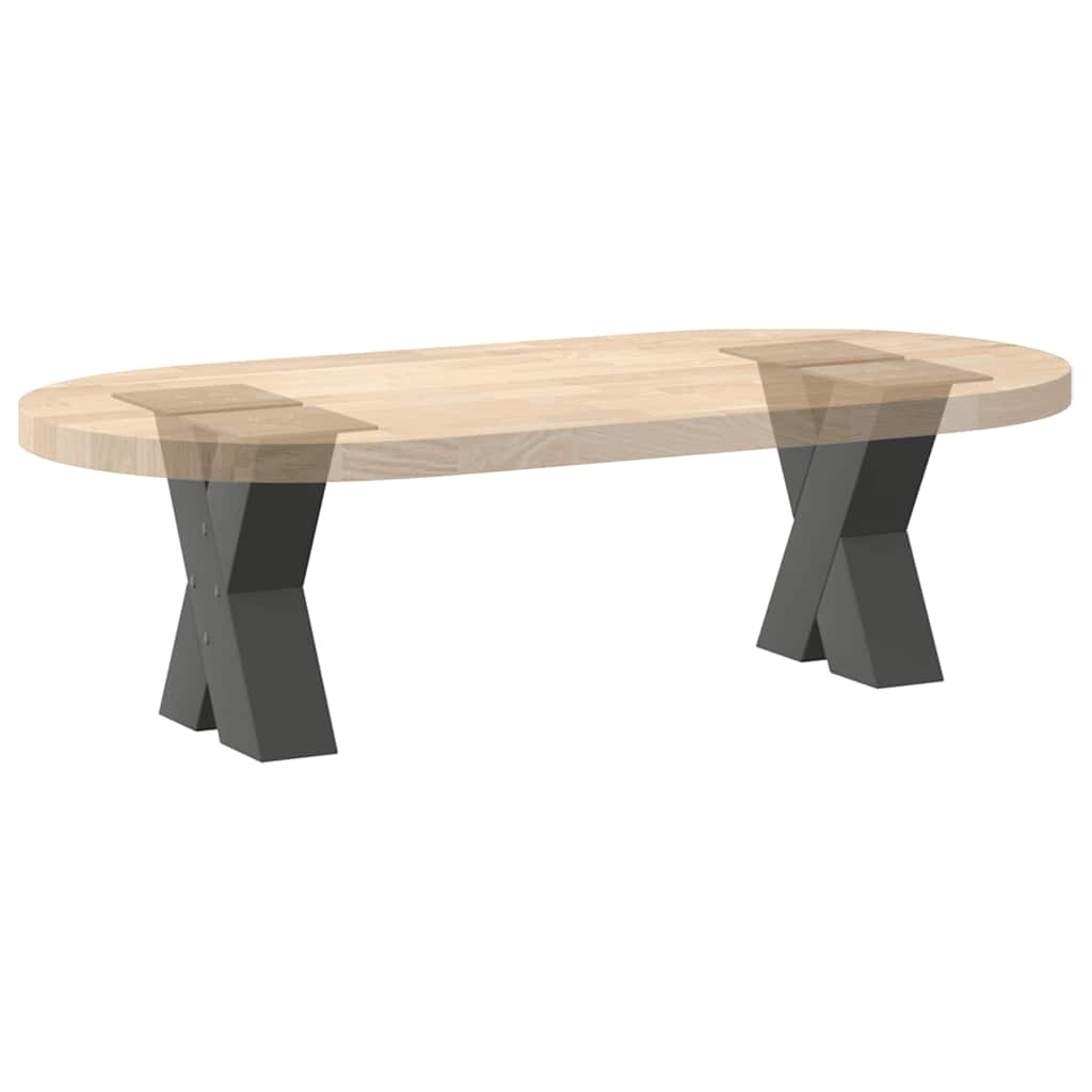 Pieds de table basse en forme de X, 2 pièces, anthracite, 30 x (30-31) cm, acier
