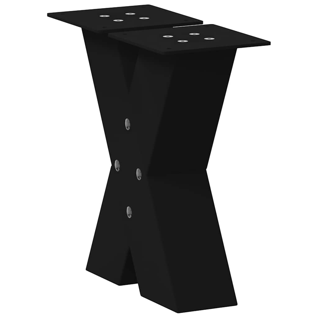 Coffee table legs X-shape 2 pcs. Black 40x(30-31) cm steel