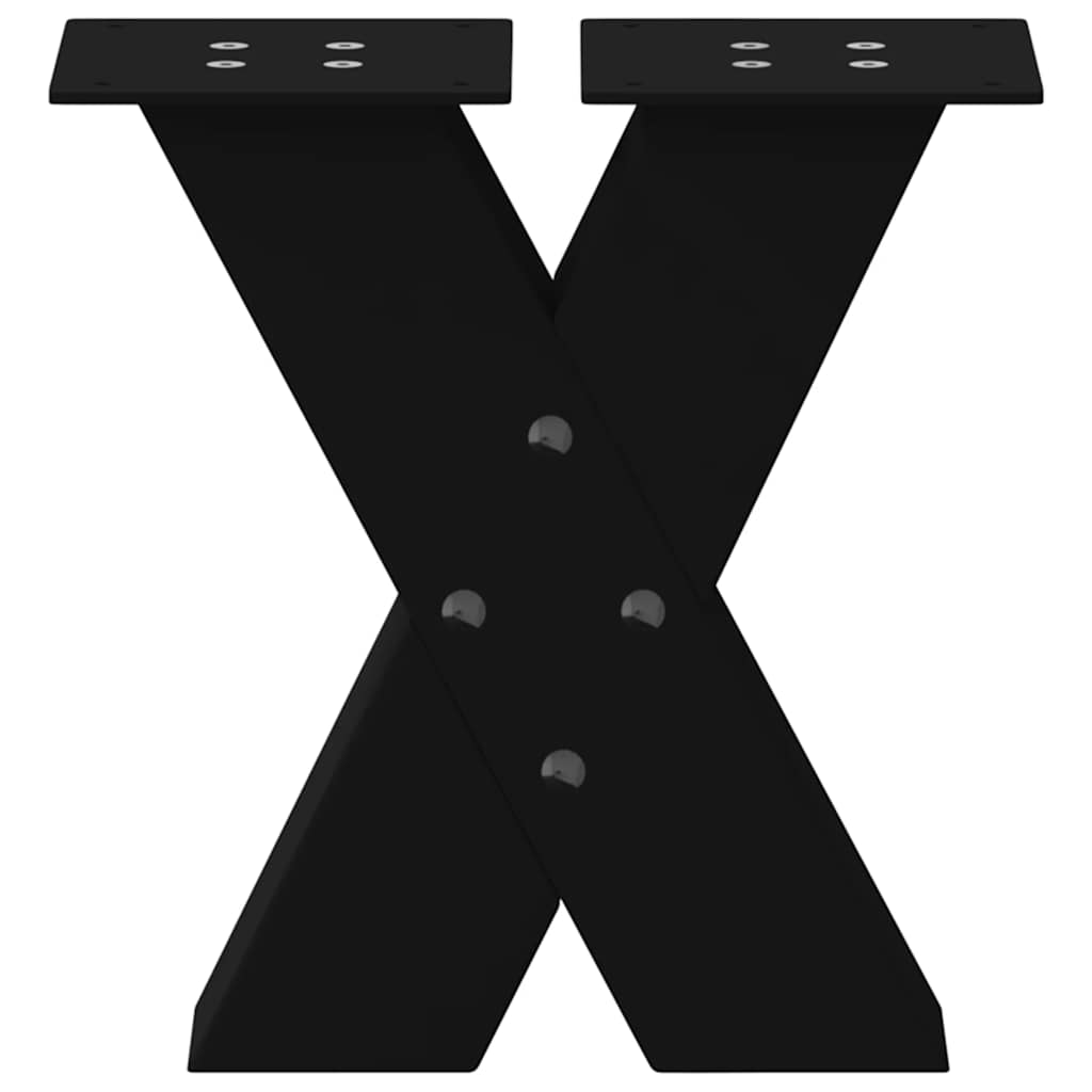 Coffee table legs X-shape 2 pcs. Black 40x(30-31) cm steel