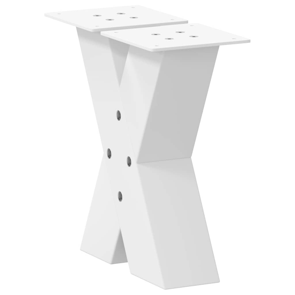 Coffee table legs X-shape 2 pcs. White 40x(30-31) cm steel