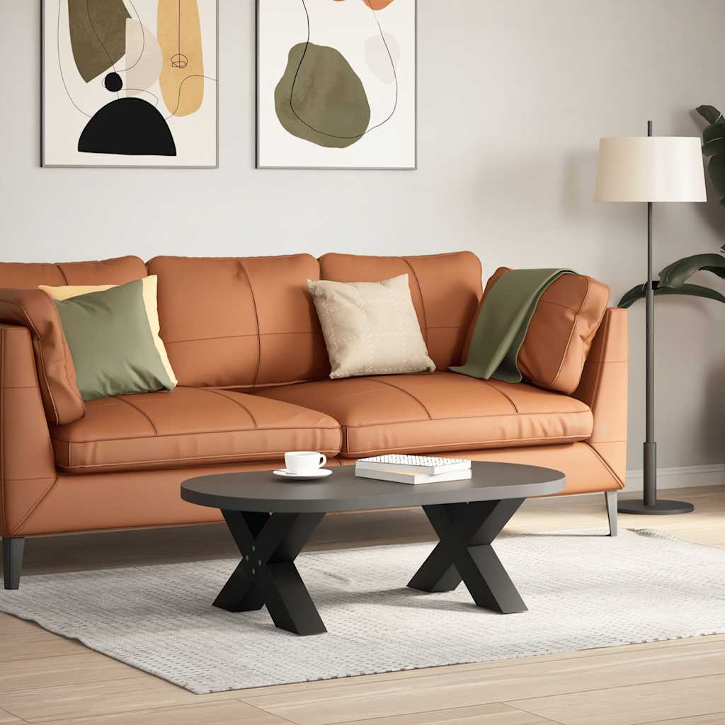 Coffee table legs X-shape 2 pcs. Black 60x(30-31) cm steel