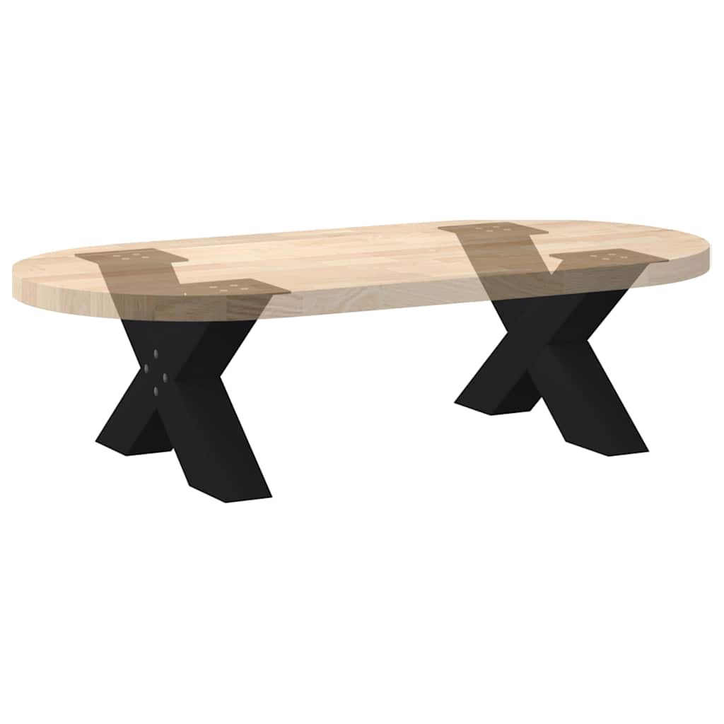 Coffee table legs X-shape 2 pcs. Black 60x(30-31) cm steel