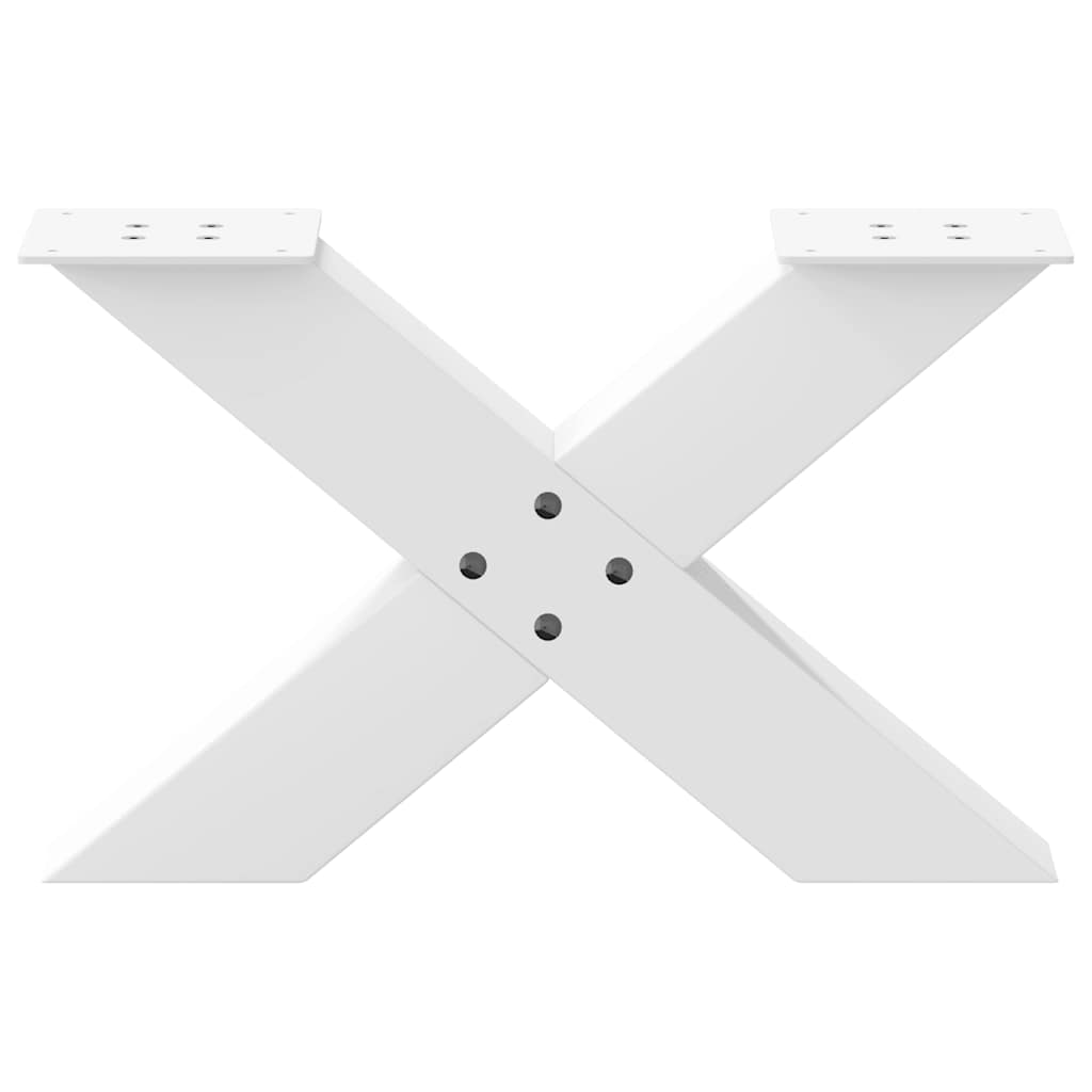 Coffee table legs X-shape 2 pcs. White 60x(30-31) cm steel