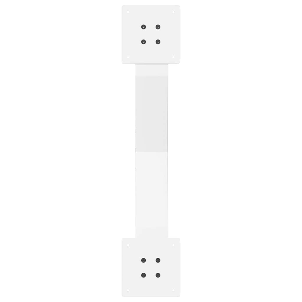 Pieds de table basse en forme de X, 2 pièces, blanc, 70 x 30-31 cm, acier