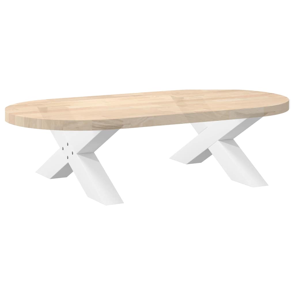 Pieds de table basse en forme de X, 2 pièces, blanc, 70 x 30-31 cm, acier