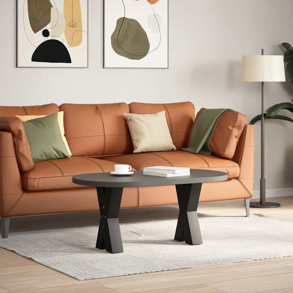 Pieds de table basse en forme de X, 2 pièces, noir, 28 x 42-43 cm, acier