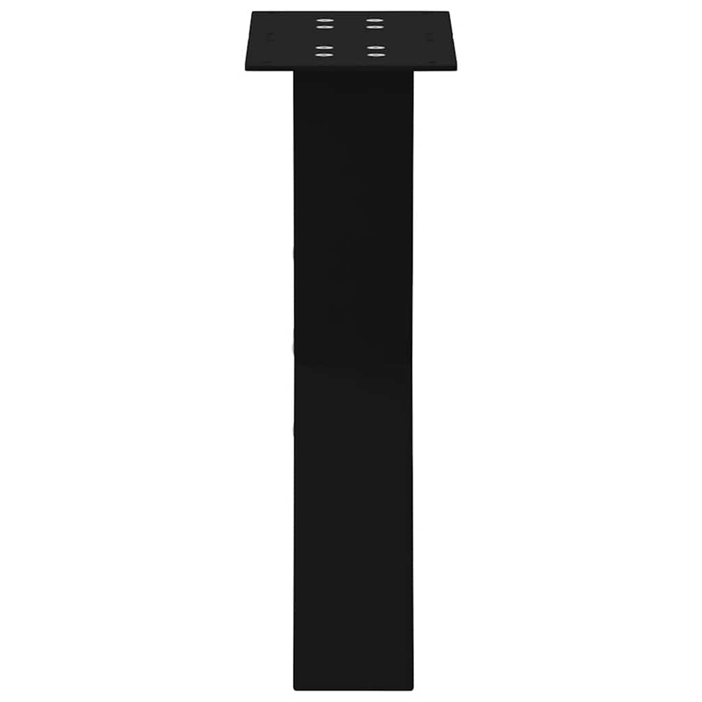 Pieds de table basse en forme de X, 2 pièces, noir, 28 x 42-43 cm, acier
