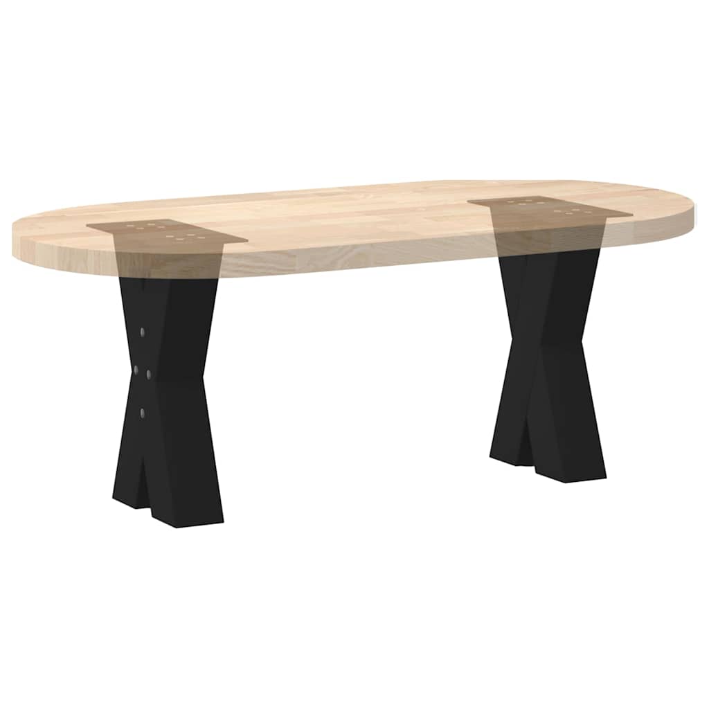 Pieds de table basse en forme de X, 2 pièces, noir, 28 x 42-43 cm, acier