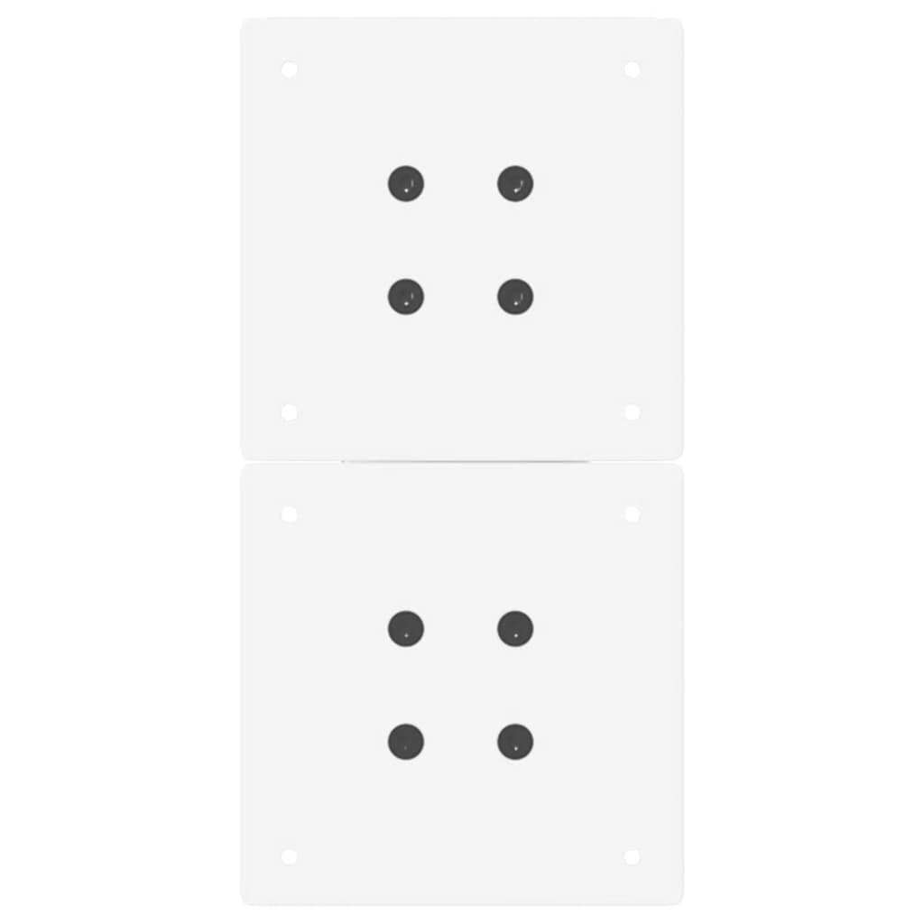 Pieds de table basse en forme de X, 2 pièces, blanc, 28 x 42-43 cm, acier