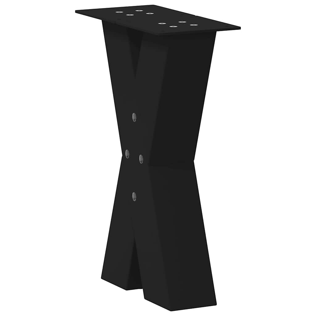 Coffee table legs X-shape 2 pcs. Black 38x(42-43) cm steel