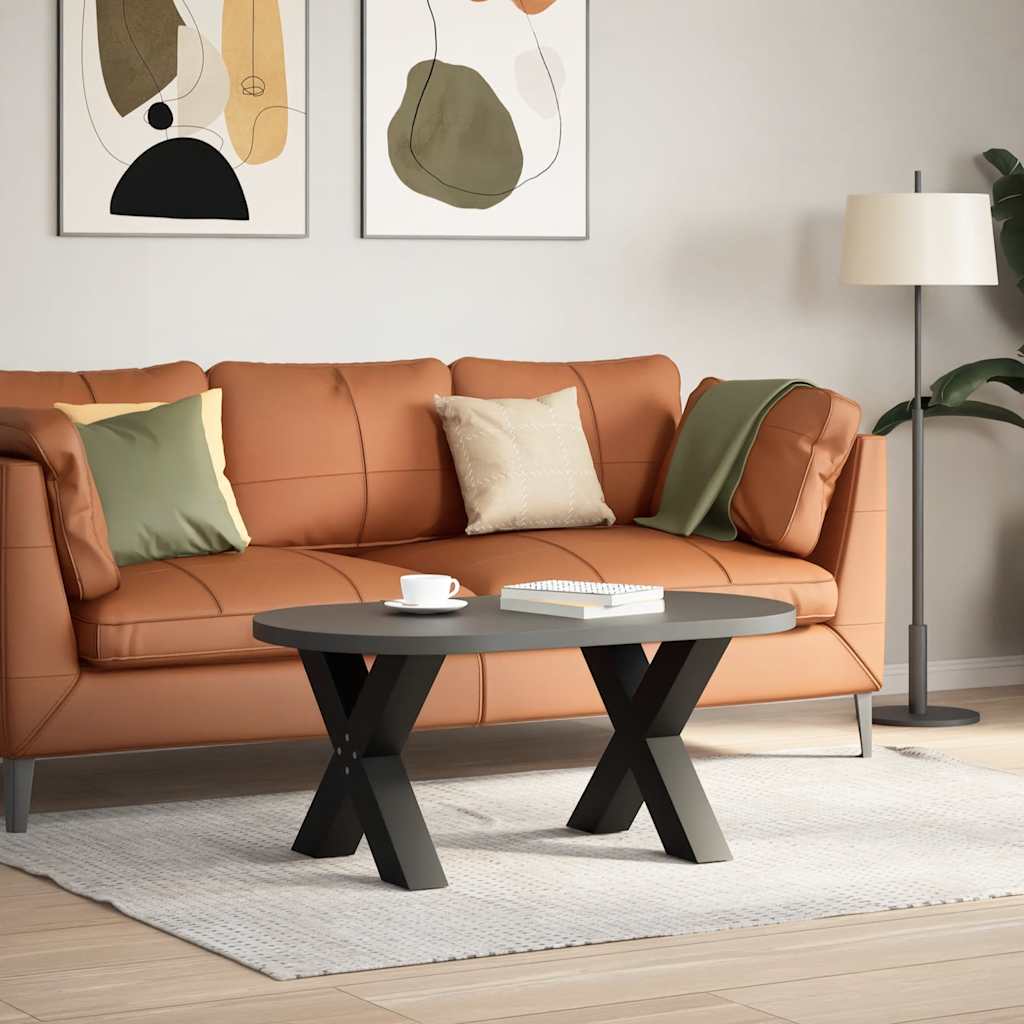 Coffee table legs X-shape 2 pcs. Black 60x(42-43) cm steel