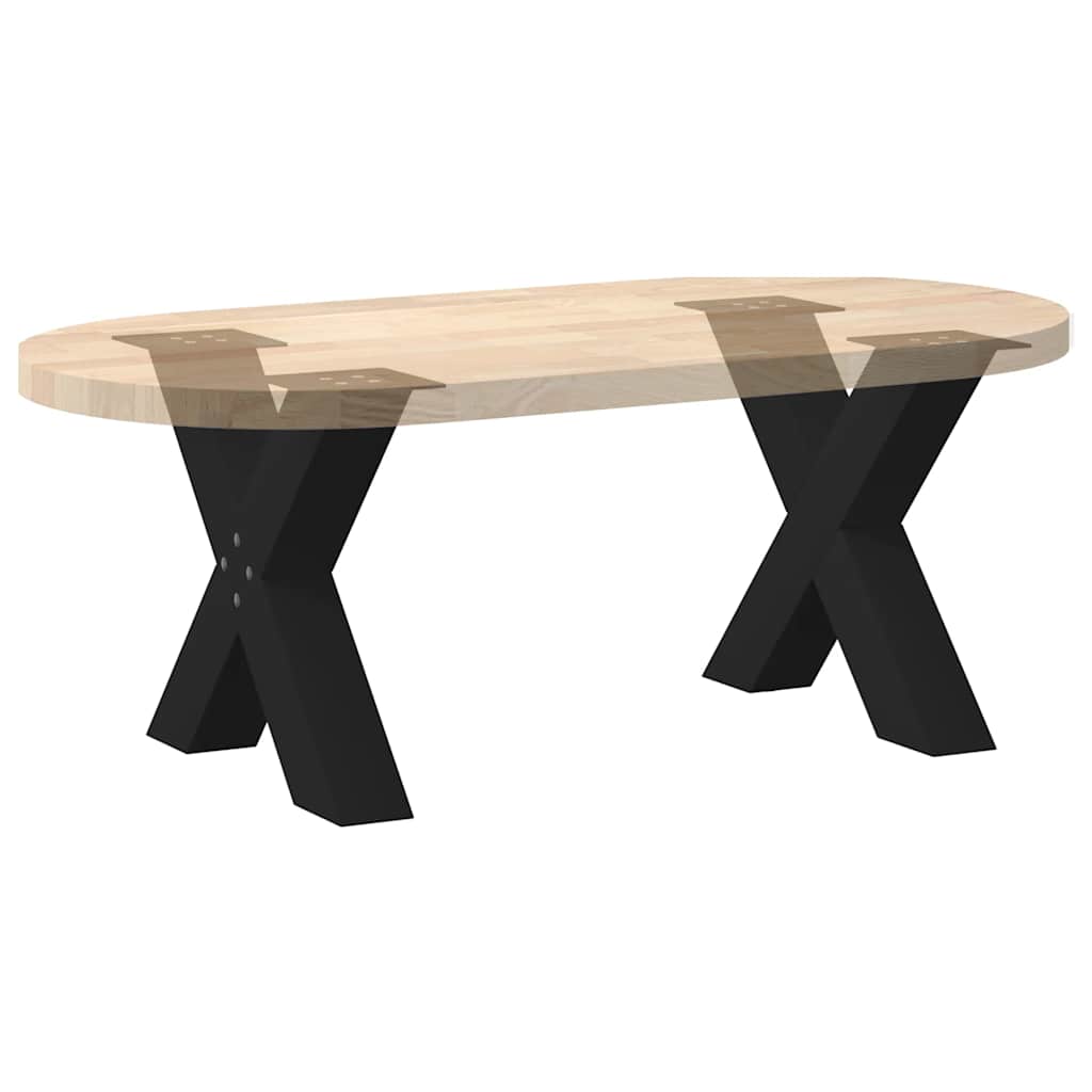 Coffee table legs X-shape 2 pcs. Black 60x(42-43) cm steel