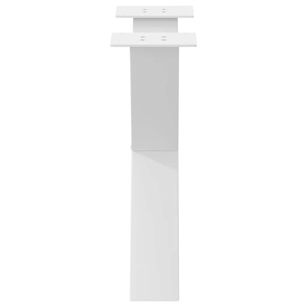 Coffee table legs X-shape 2 pcs. White 60x(42-43) cm steel