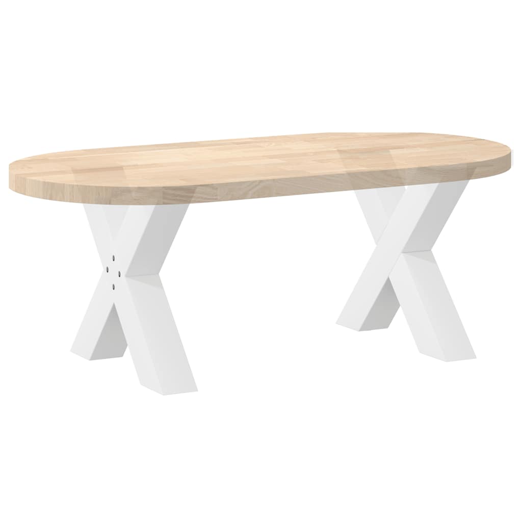 Coffee table legs X-shape 2 pcs. White 60x(42-43) cm steel