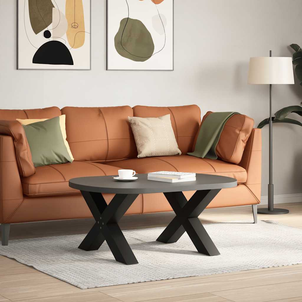 Coffee table legs X-shape 2 pcs. Black 70x(42-43) cm steel