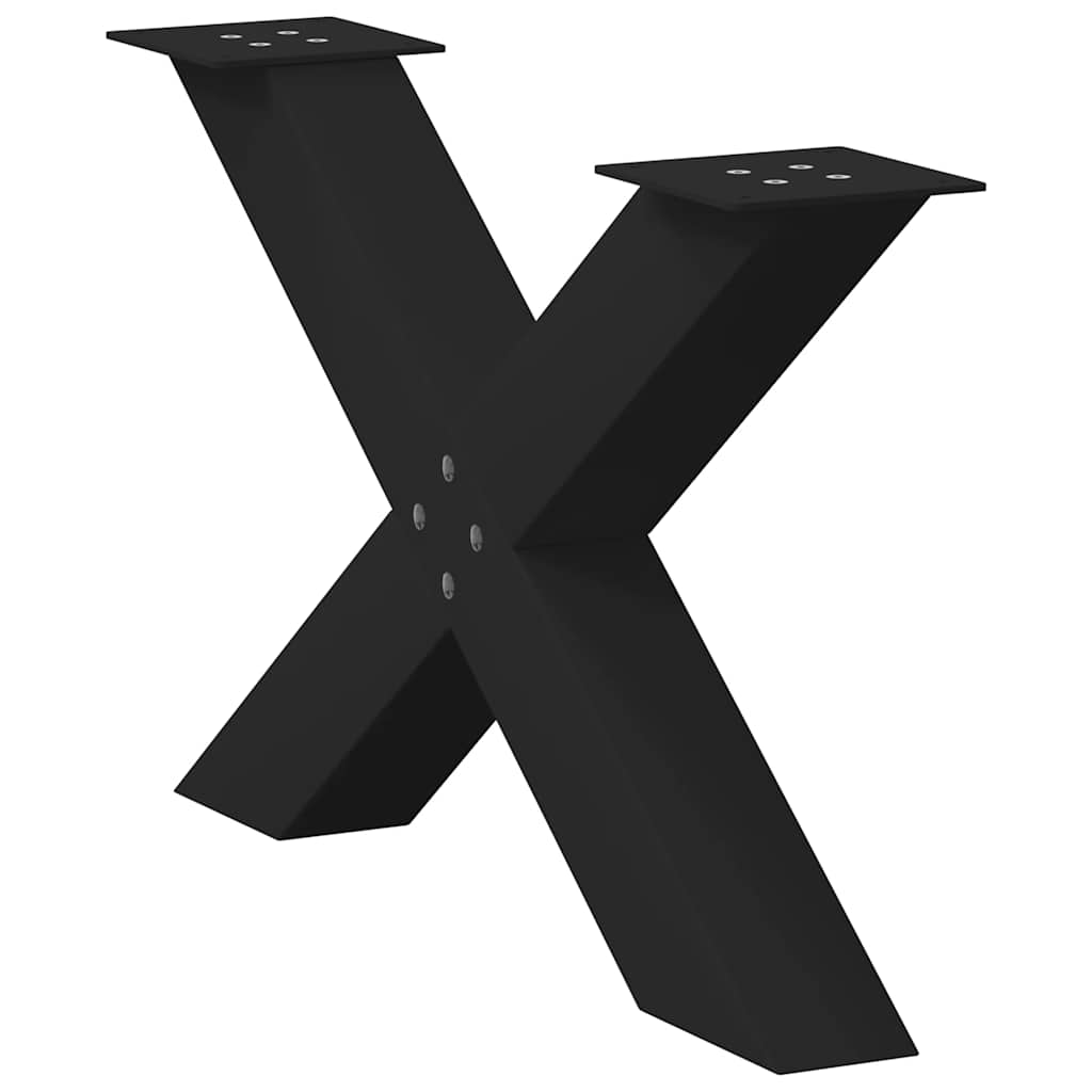Coffee table legs X-shape 2 pcs. Black 70x(42-43) cm steel