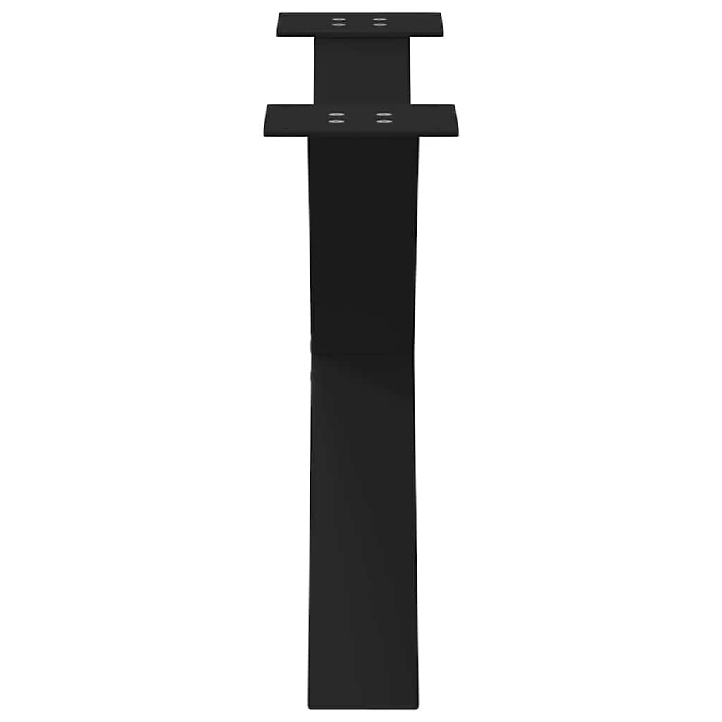 Coffee table legs X-shape 2 pcs. Black 70x(42-43) cm steel