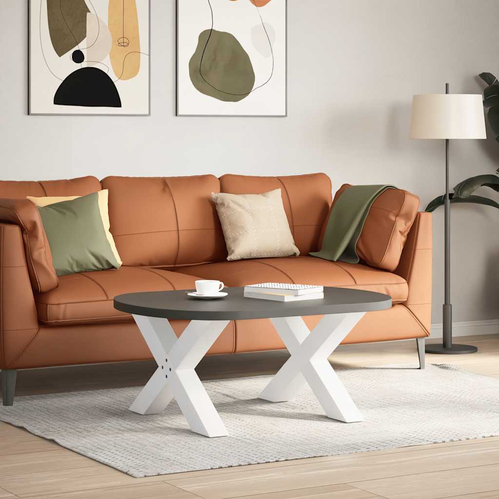Coffee table legs X-shape 2 pcs. White 70x(42-43) cm steel