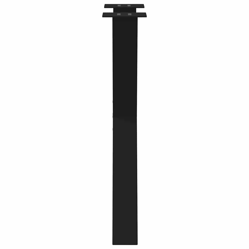 Pieds de table à manger en forme de X, 2 pièces, noir, 50 x 72-73 cm, acier