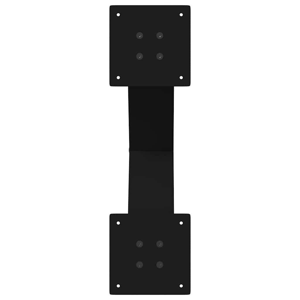 Pieds de table à manger en forme de X, 2 pièces, noir, 50 x 72-73 cm, acier