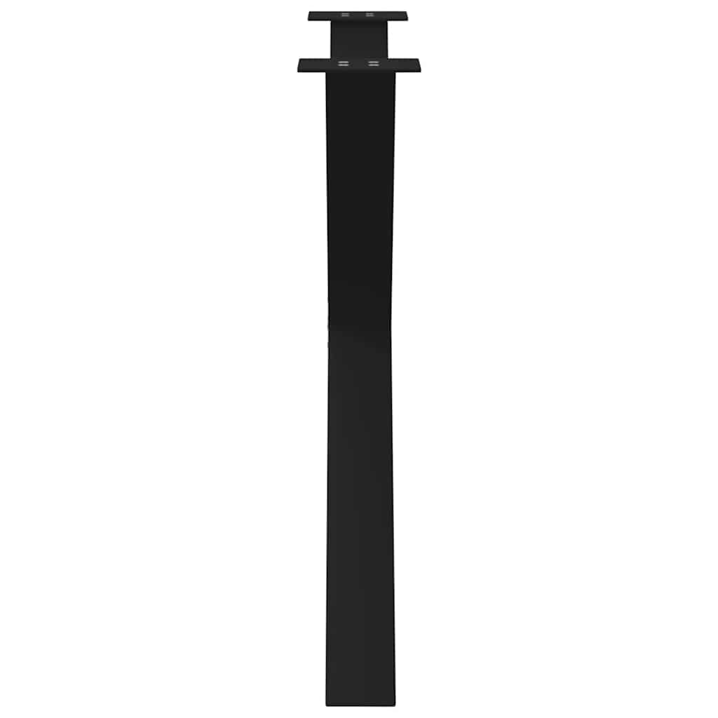 Dining table legs X-shape 2 pcs. Black 90x(72-73) cm steel