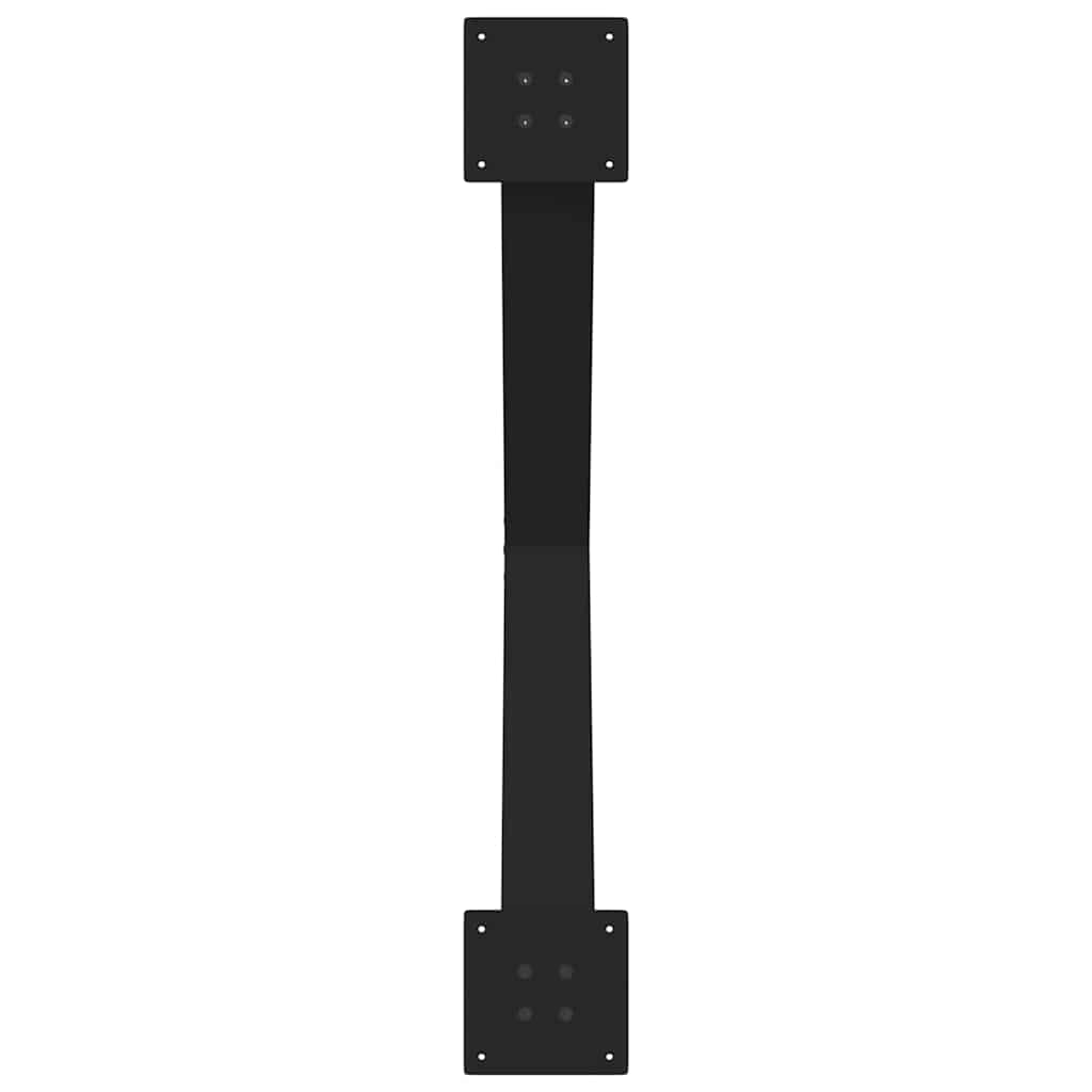 Dining table legs X-shape 2 pcs. Black 90x(72-73) cm steel