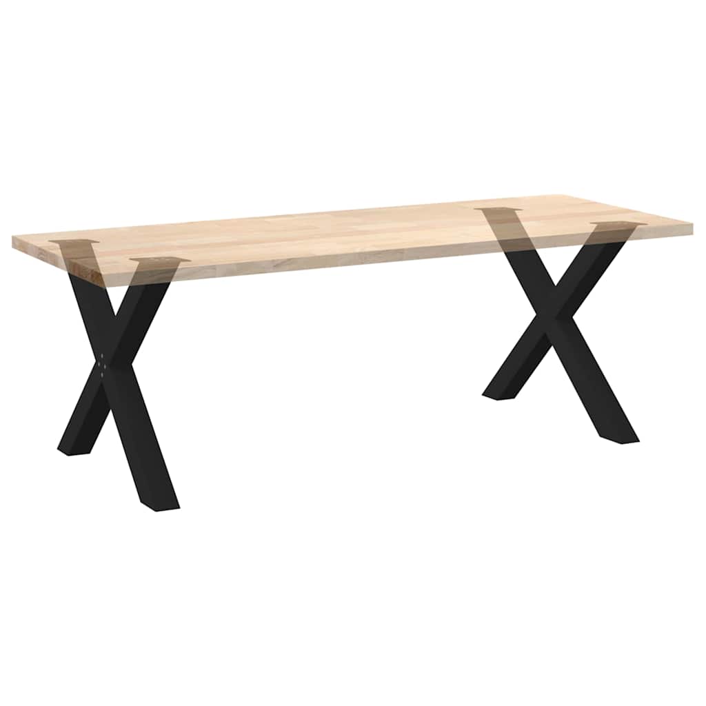 Dining table legs X-shape 2 pcs. Black 90x(72-73) cm steel