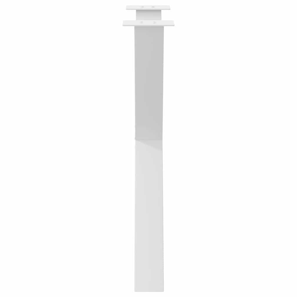Pieds de table à manger en forme de X, 3 pièces, blanc, 70 x 72-73 cm, acier