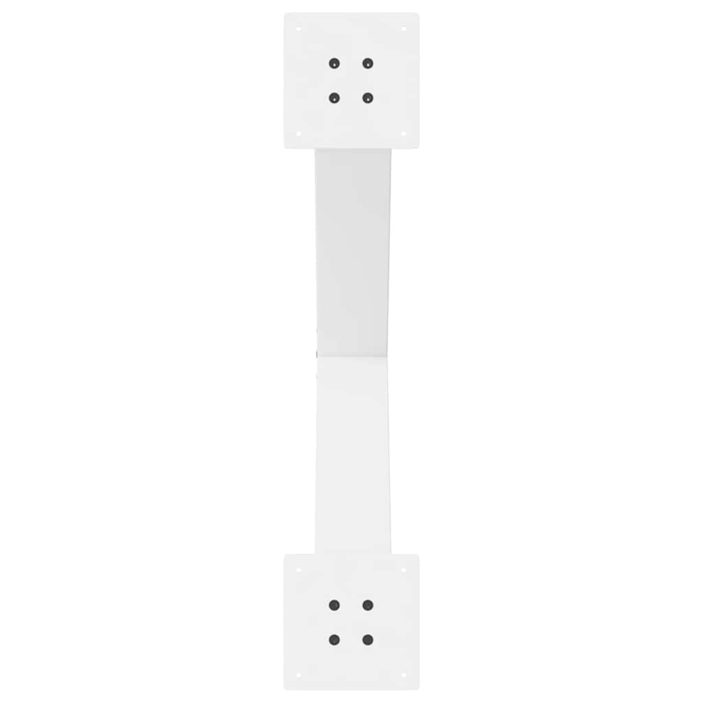Pieds de table à manger en forme de X, 3 pièces, blanc, 70 x 72-73 cm, acier
