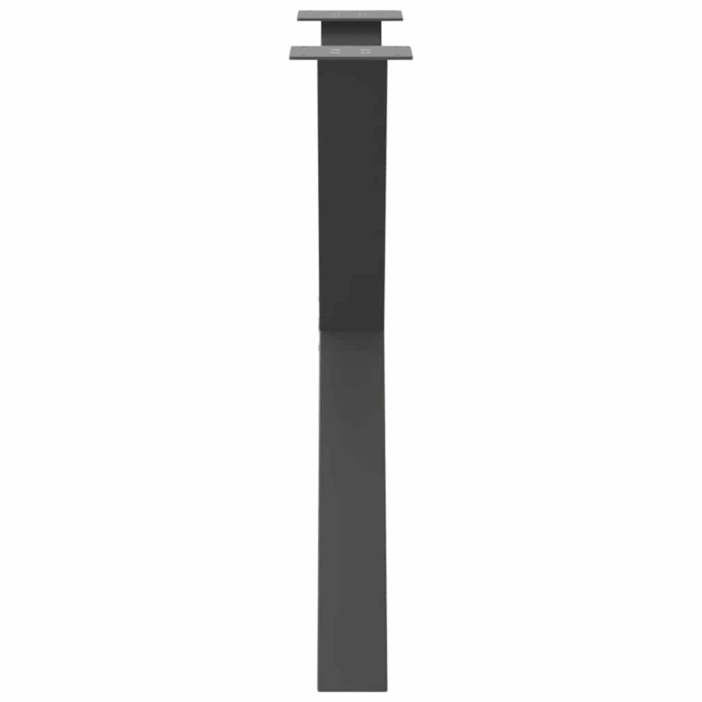 Pieds de table à manger en forme de X, 3 pièces, anthracite, 70 x (72-73) cm, acier