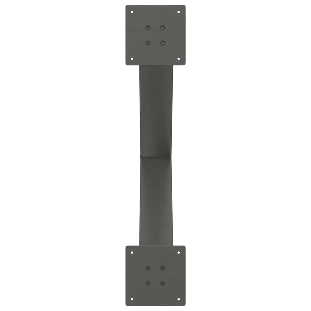 Pieds de table à manger en forme de X, 3 pièces, anthracite, 70 x (72-73) cm, acier