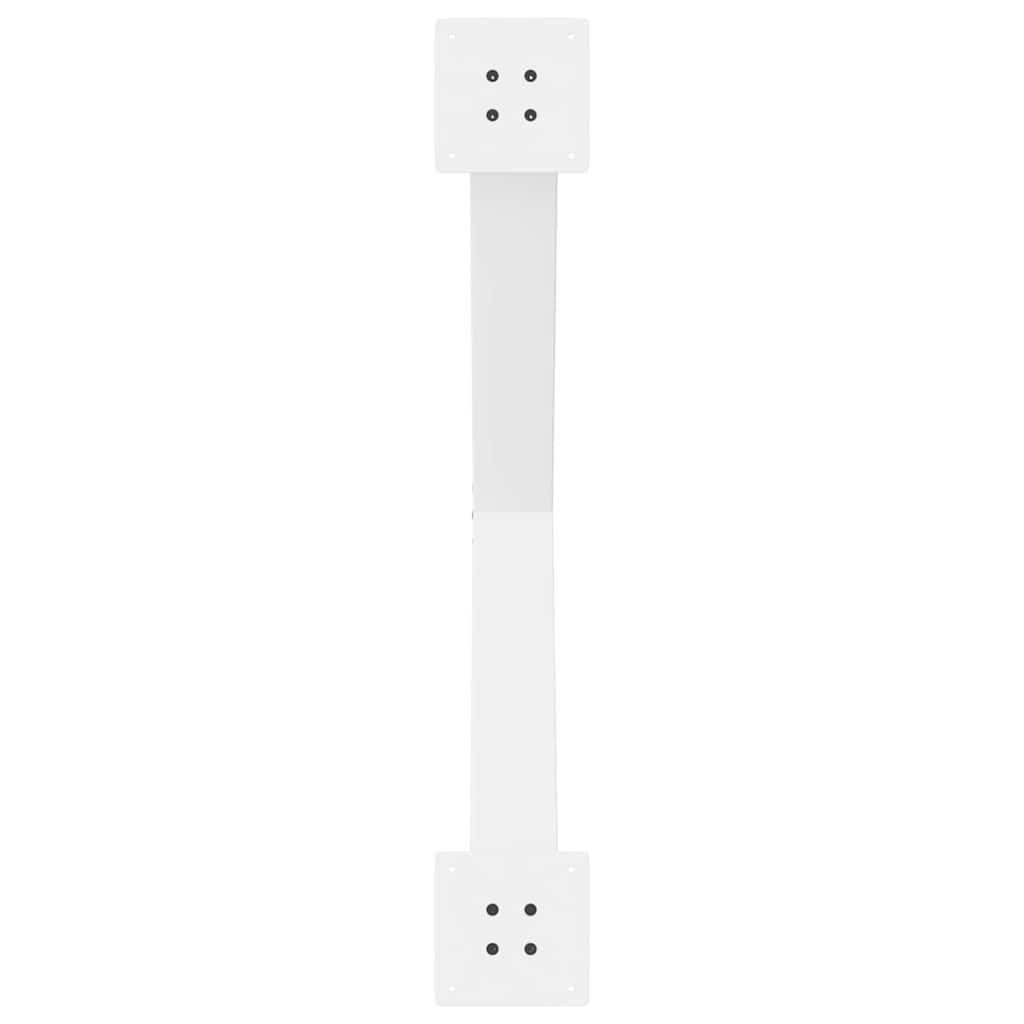 Pieds de table à manger en forme de X, 3 pièces, blanc, 90 x (72-73) cm, acier
