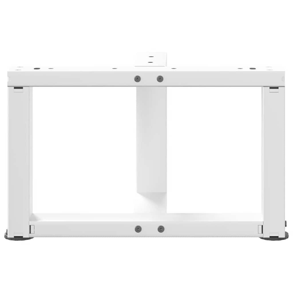 Pieds de table basse en T, 2 pièces, blanc, 50 x 25 x (30-31) cm, acier