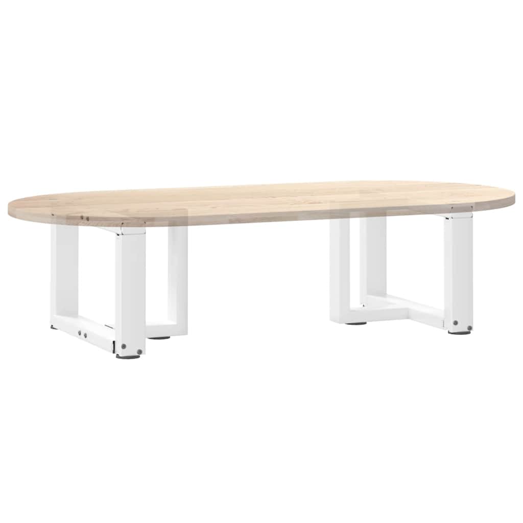 Pieds de table basse en T, 2 pièces, blanc, 50 x 25 x (30-31) cm, acier