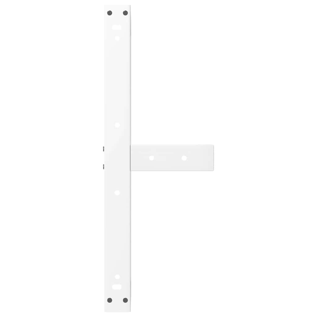 Pieds de table basse en T, 2 pièces, blanc, 70 x 25 x (30-31) cm, acier