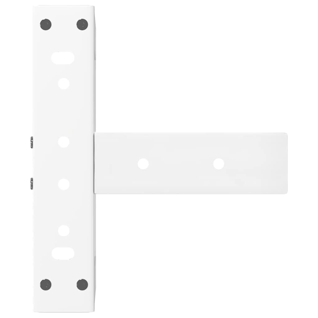 Pieds de table basse en T, 2 pièces, blanc, 38 x 25 x (42-43) cm, acier
