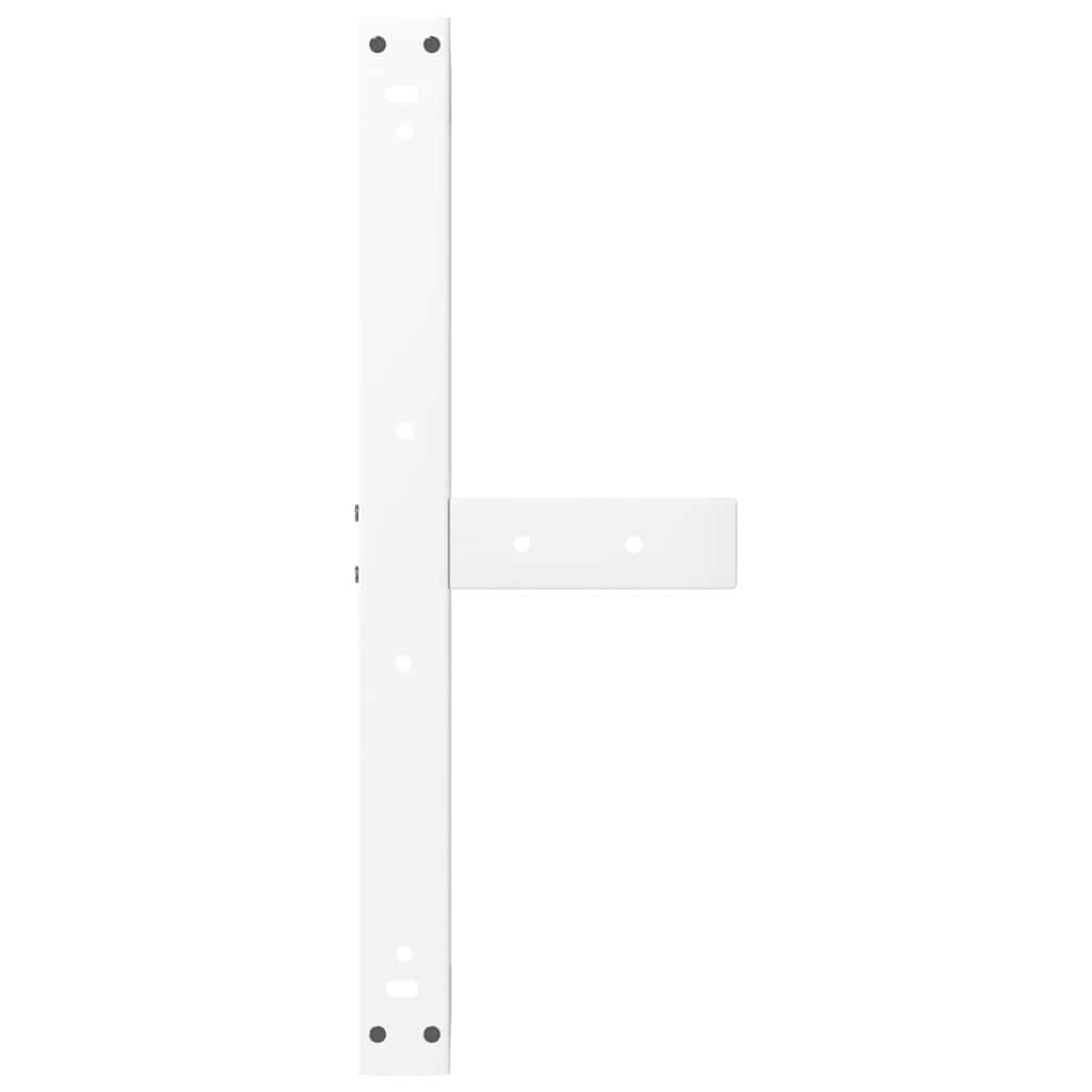 Pieds de table basse en T, 2 pièces, blanc, 70 x 25 x (42-43) cm, acier