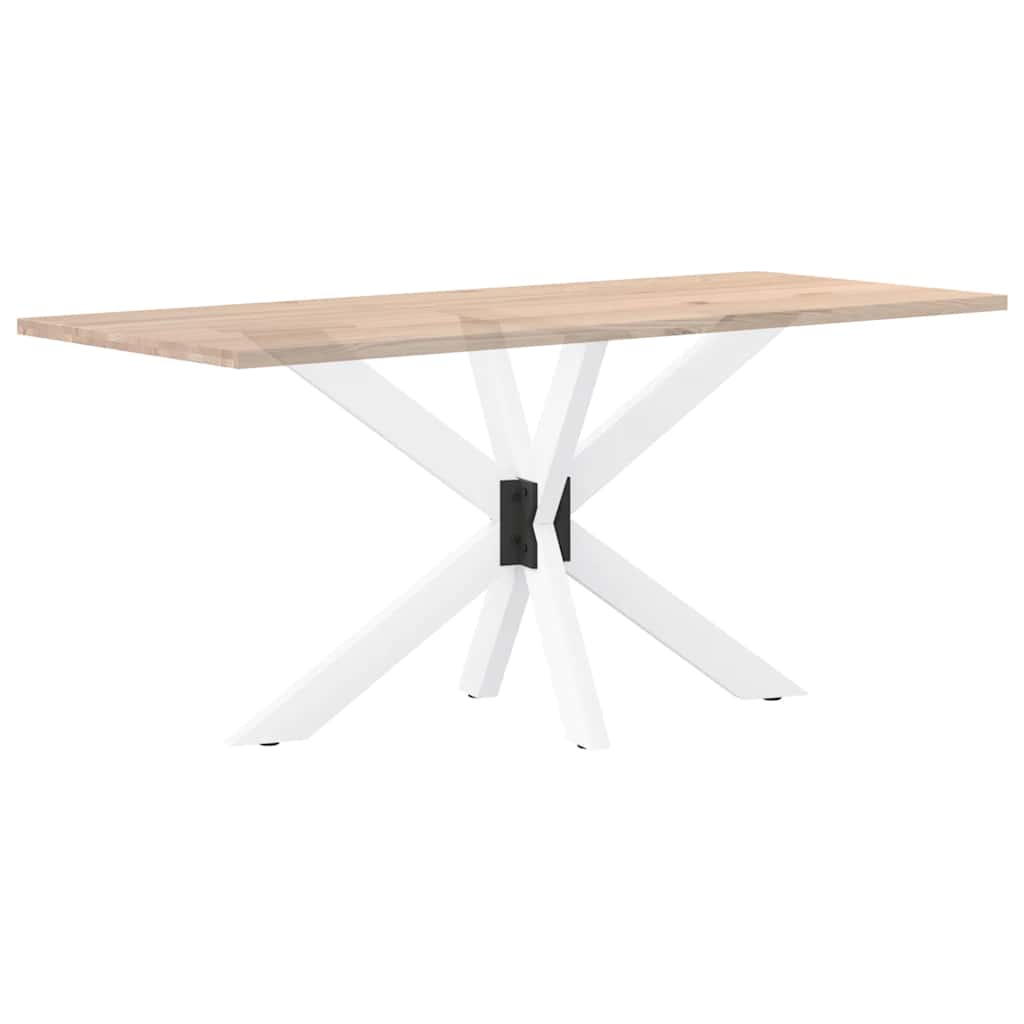 Pied de table à manger en forme d'araignée blanc 120x68x(72-73) cm acier