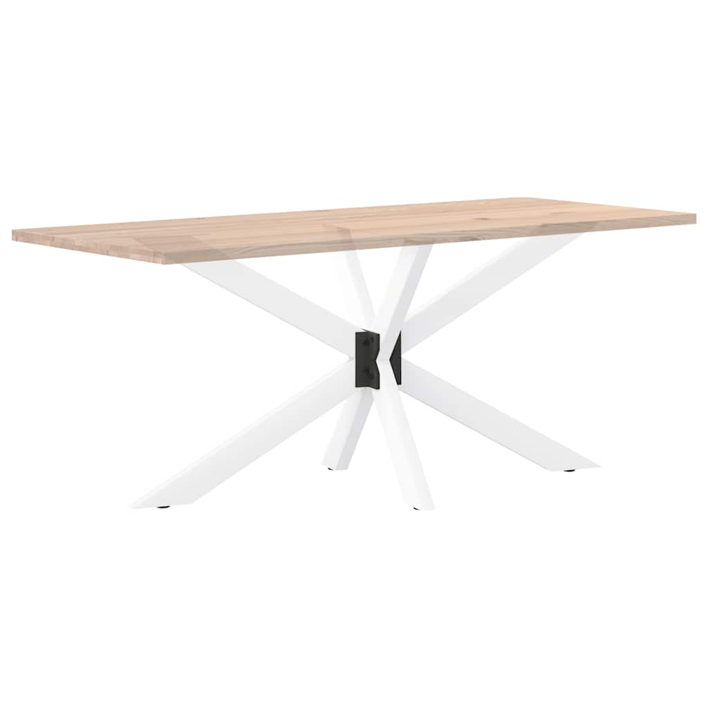Pied de table à manger en forme d'araignée blanc 150x78x(72-73) cm acier