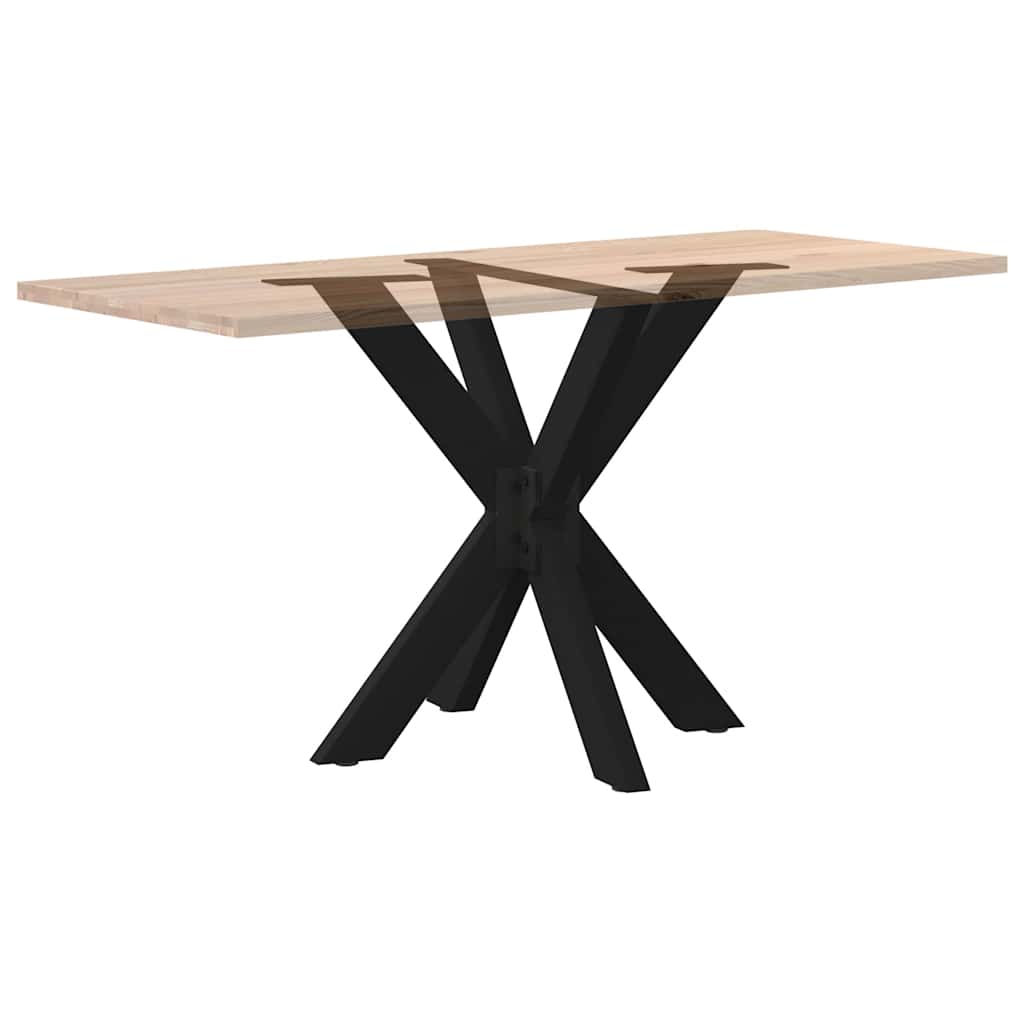 Pied de table à manger en forme d'araignée noir 85x85x(72-73) cm acier