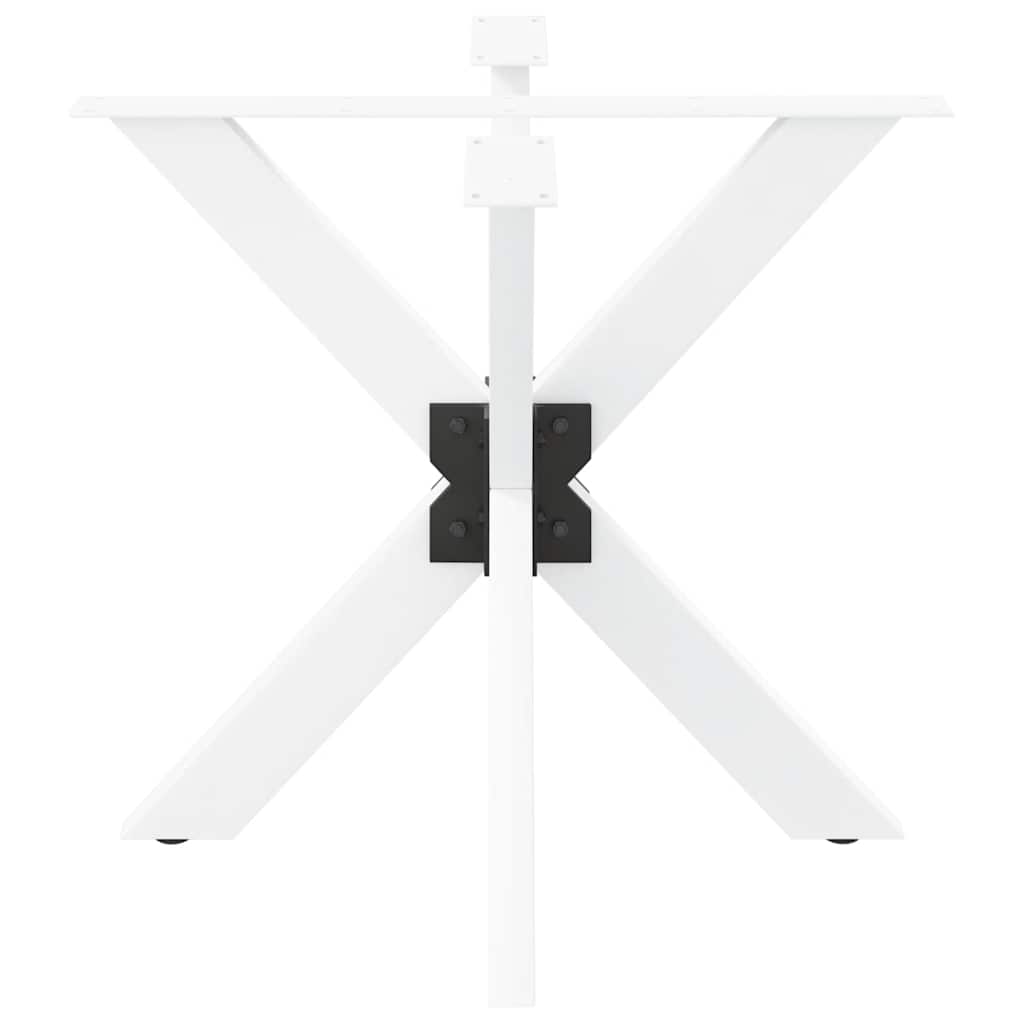 Pied de table à manger en forme d'araignée blanc 85x85x(72-73) cm acier