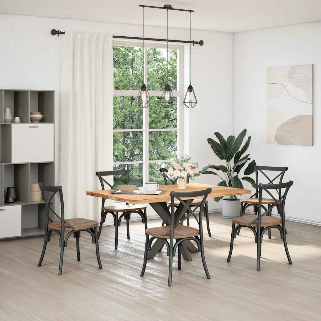 Pied de table à manger en forme d'araignée anthracite 85x85x(72-73) cm acier