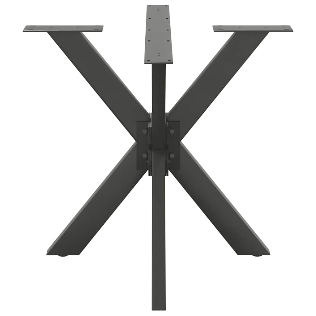 Pied de table à manger en forme d'araignée anthracite 85x85x(72-73) cm acier