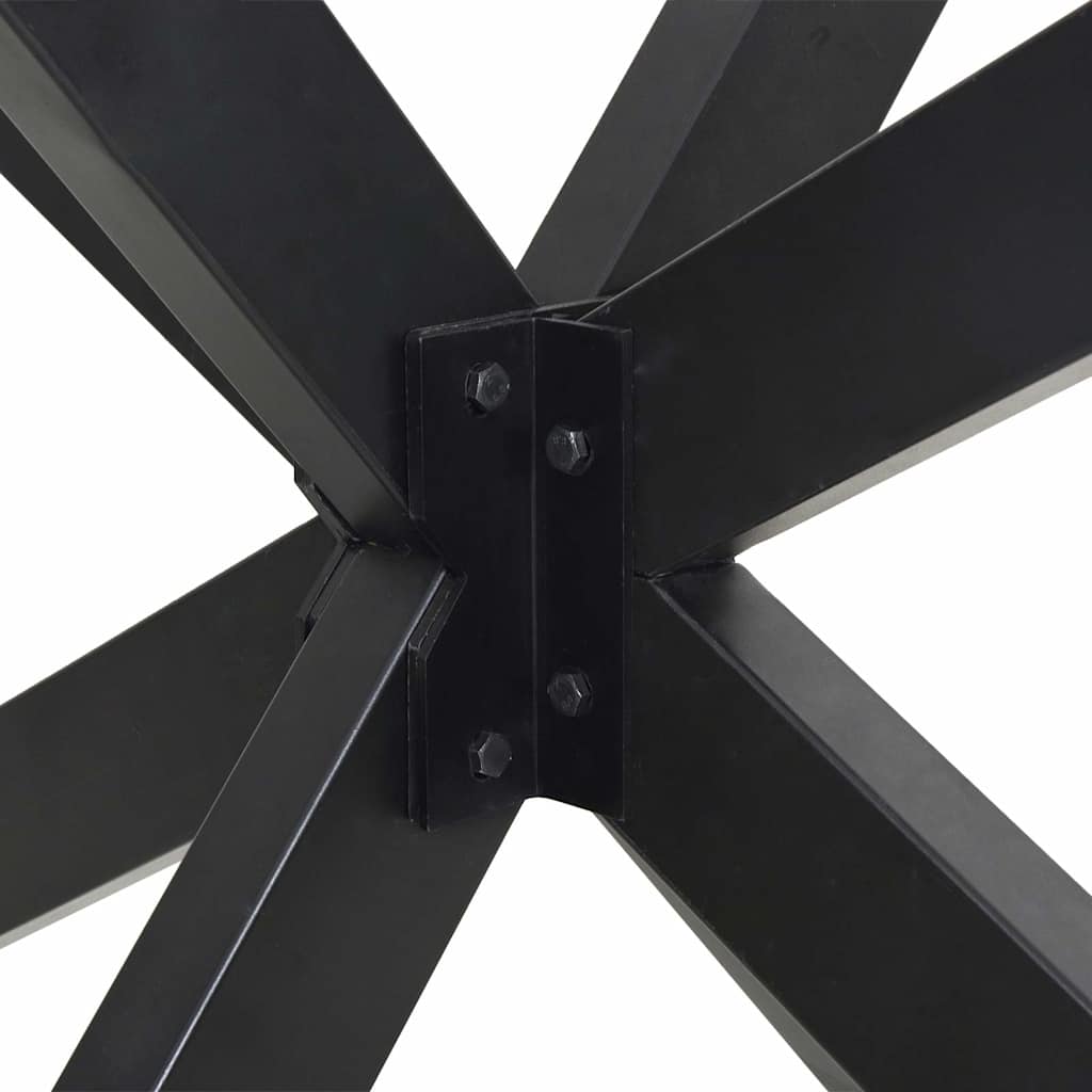 Pied de table à manger en forme d'araignée anthracite 85x85x(72-73) cm acier