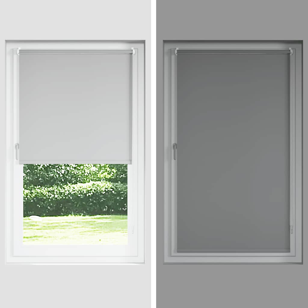 Verdunkelungsrollo Grau 90x150 cm Stoffbreite 85,7 cm Polyester