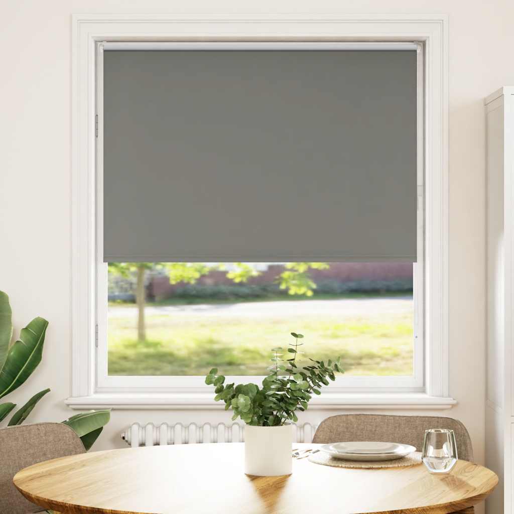 Verdunkelungsrollo Grau 90x150 cm Stoffbreite 85,7 cm Polyester